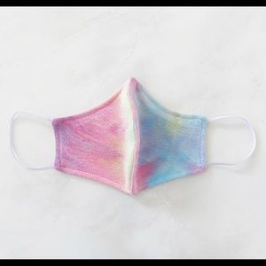 Rainbow tie dye handmade face mask